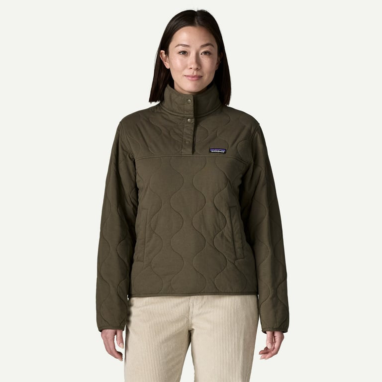 Daily Quilted Snap Pullover - Basin Green