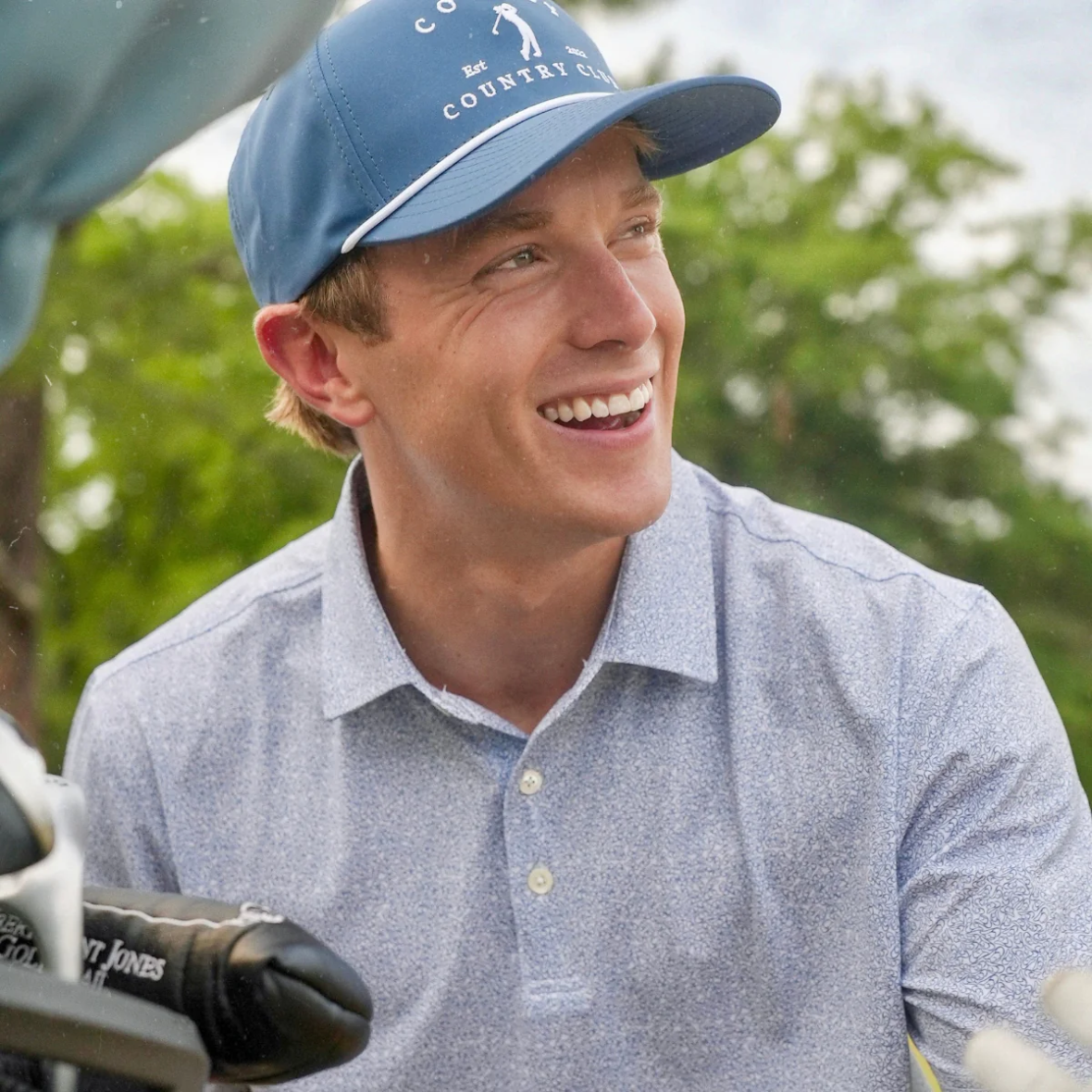 Cowboy Hat Polo - Light Blue