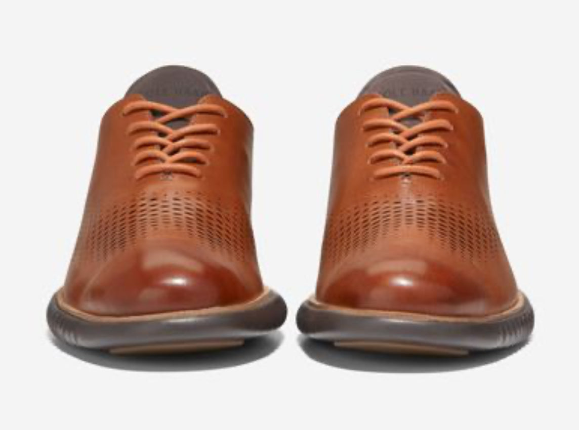 Zerogrand Laser Wingtip Oxford - British Tan Java