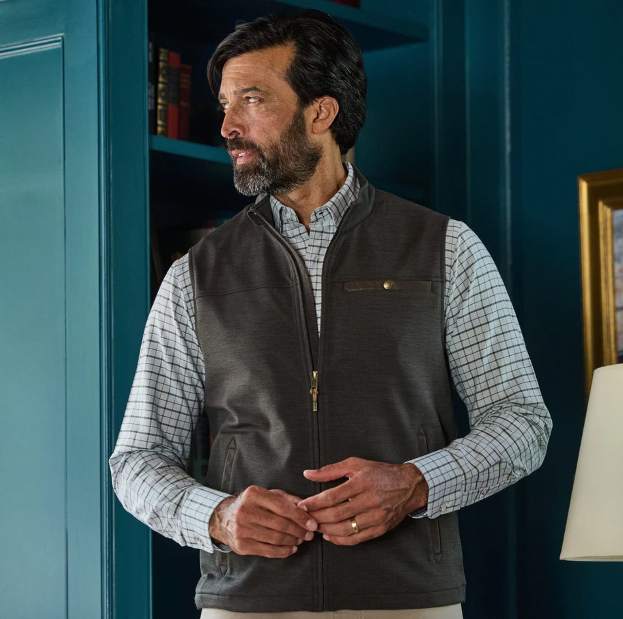 Tucker Fleece Vest - Peat Green