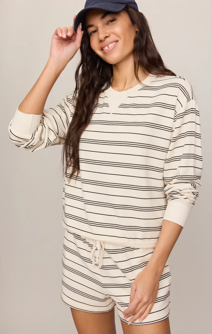 Downtown Striped Shorts - Cloud