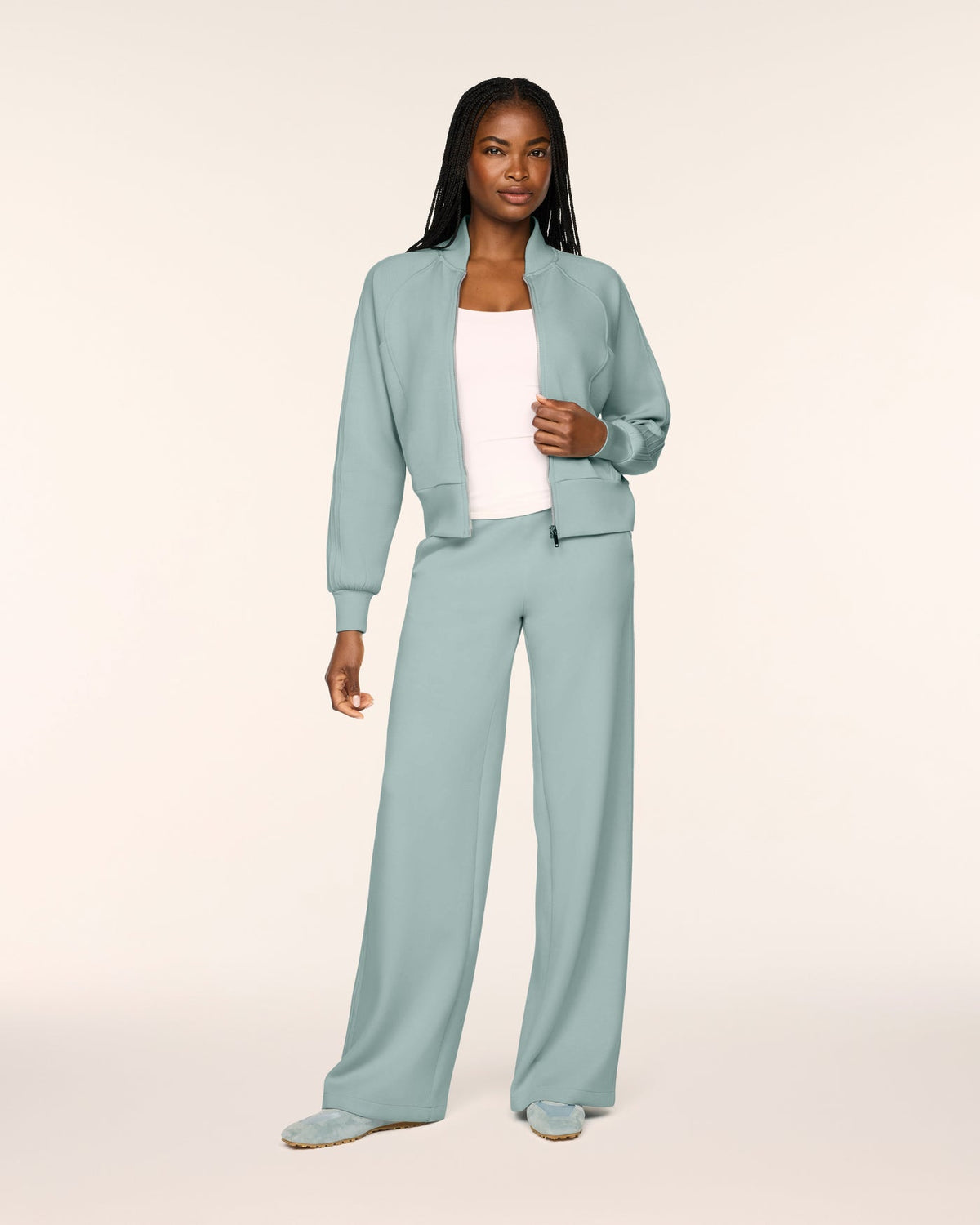 Spanx Pintuck Track Jacket - Dew