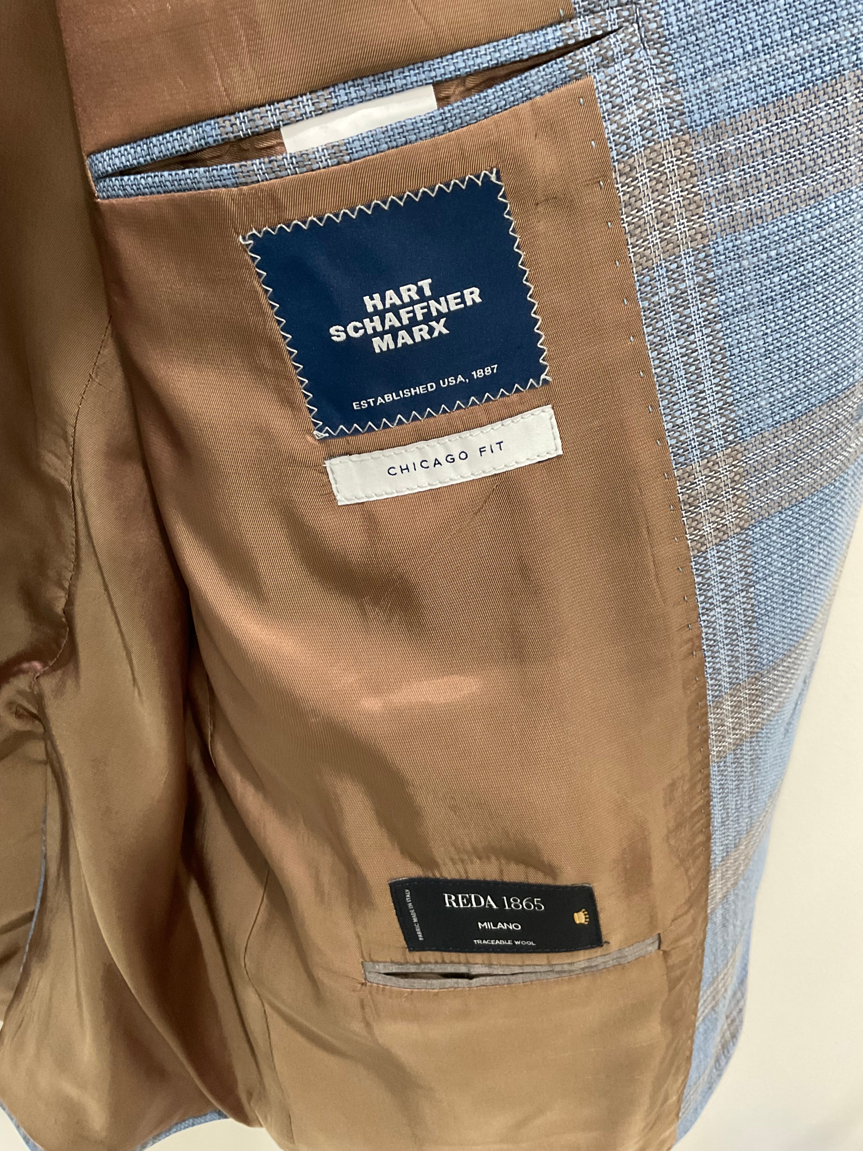 Hart Schaffner Marx Sport Coat - Blue/Tan