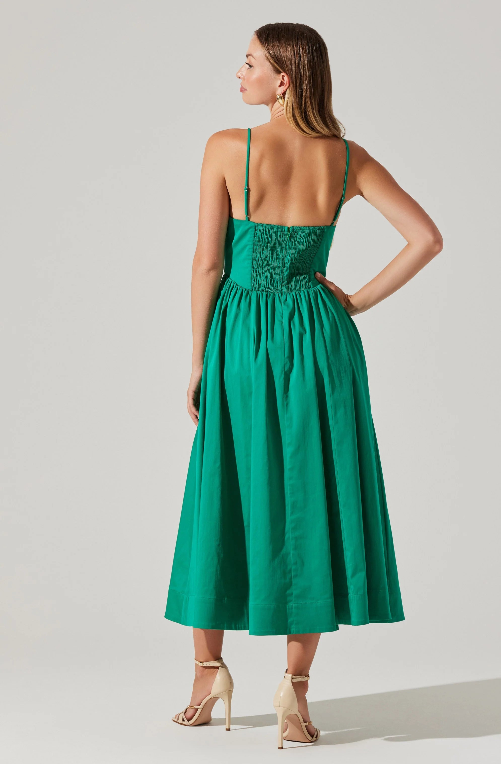 Bellamy Bustier Green Midi dress