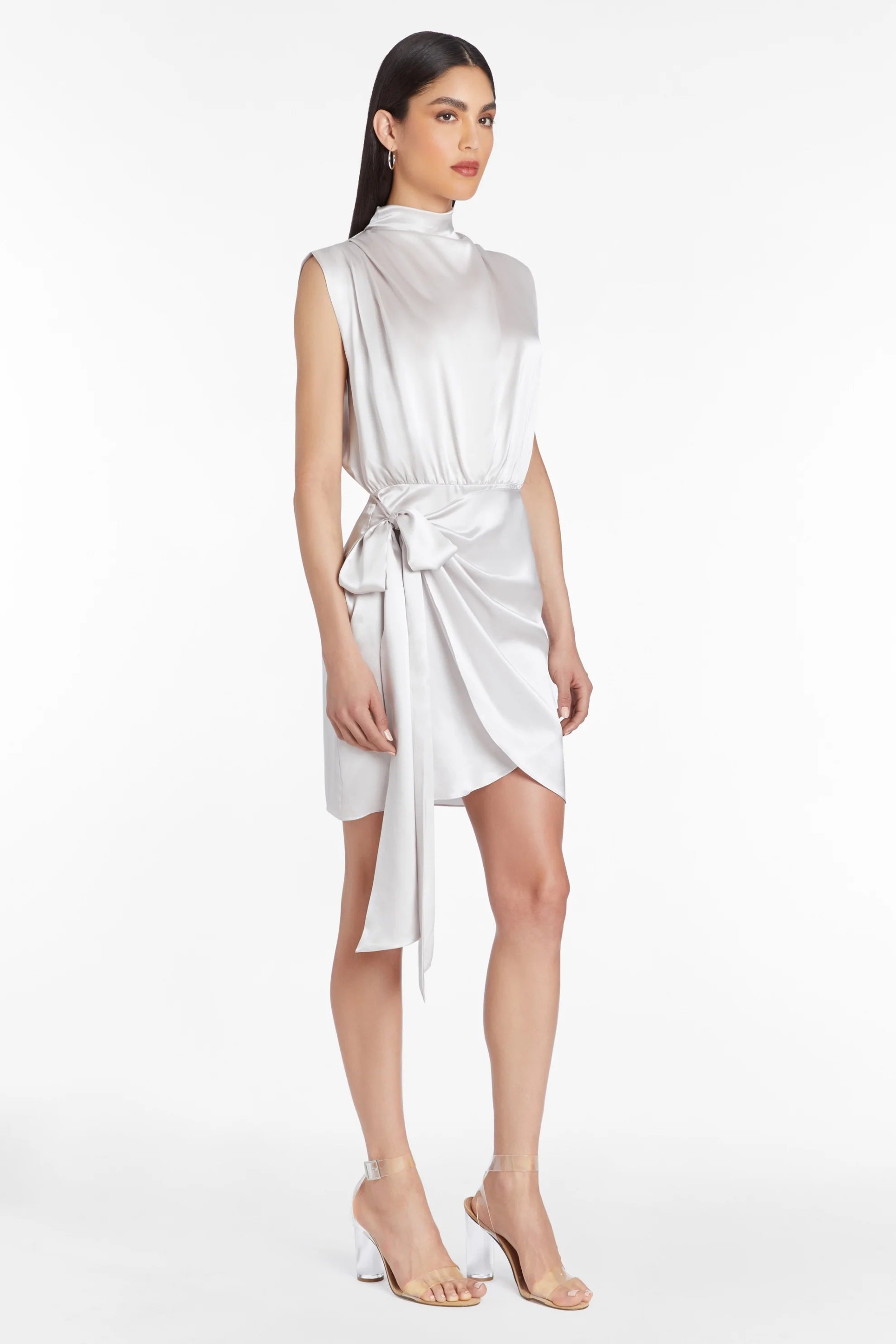 Fabiola Silk Dress-Ceramic