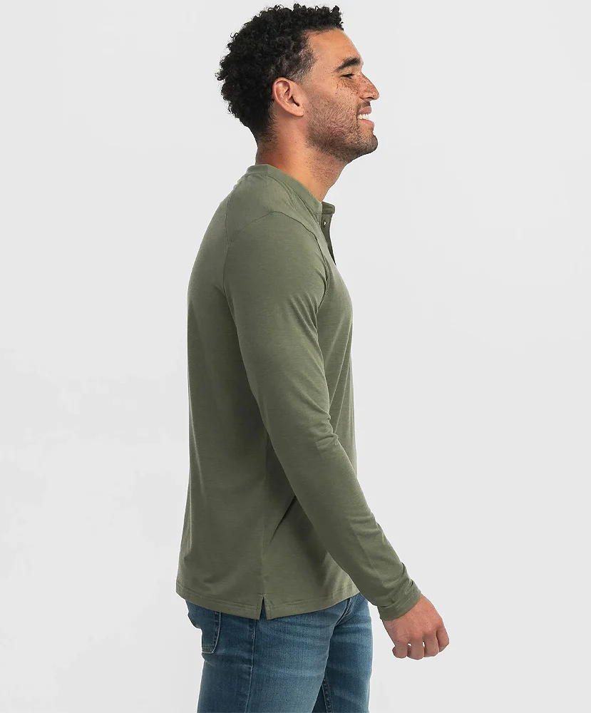 Max Comfort Henley LS - Spanish Moss