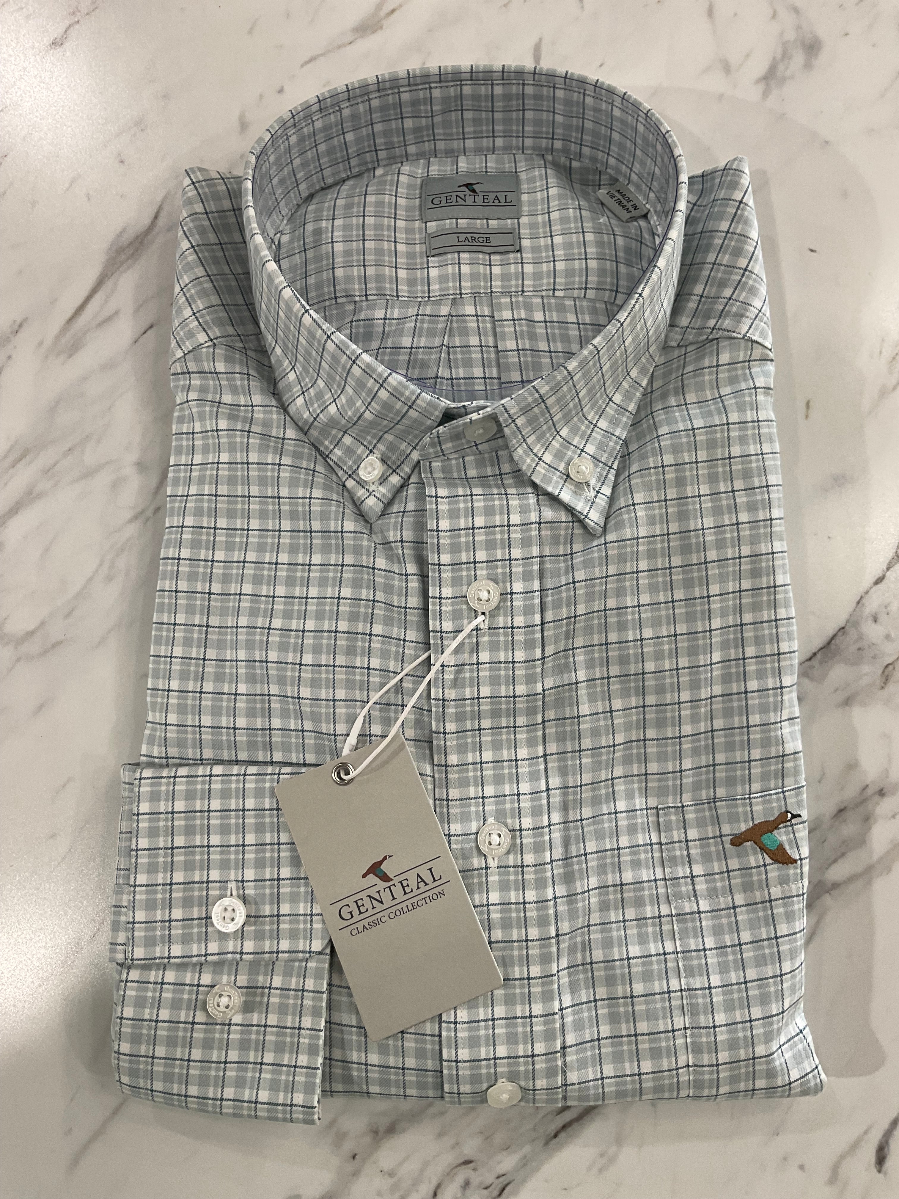 Breneman Cotton Blend Sport Shirt - Arctic