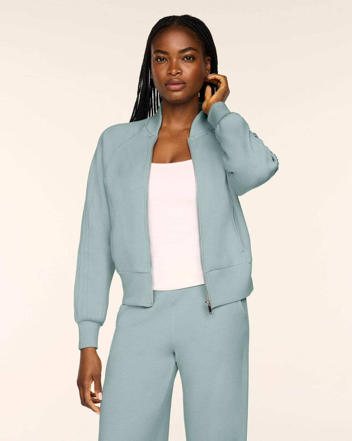Spanx Pintuck Track Jacket - Dew