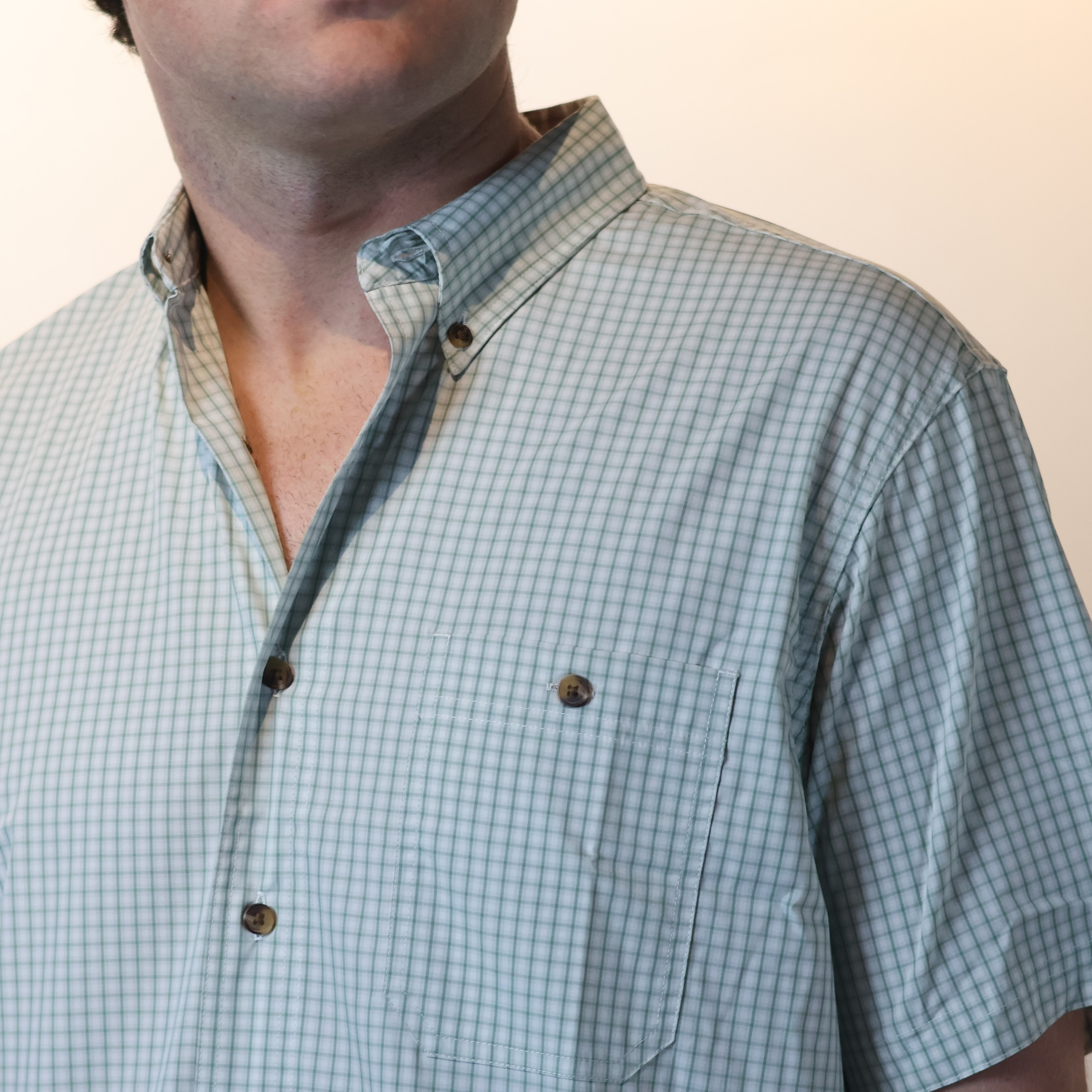 Western Short Sleeve Button Down - Limelight