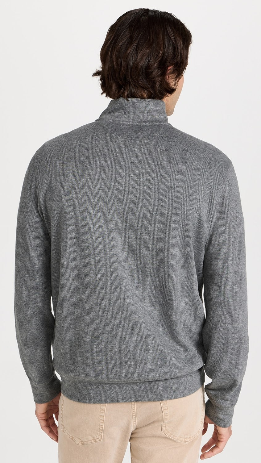 Double Knit Jersey 1/2 Zip - Grey Heather