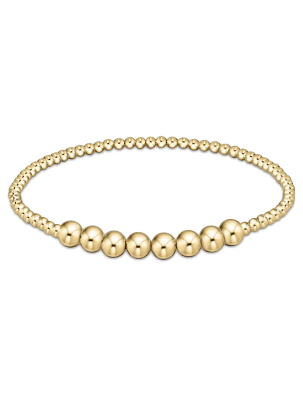 Classic Gold Beaded Bliss 2.5mm/5mm Bracelet-EN