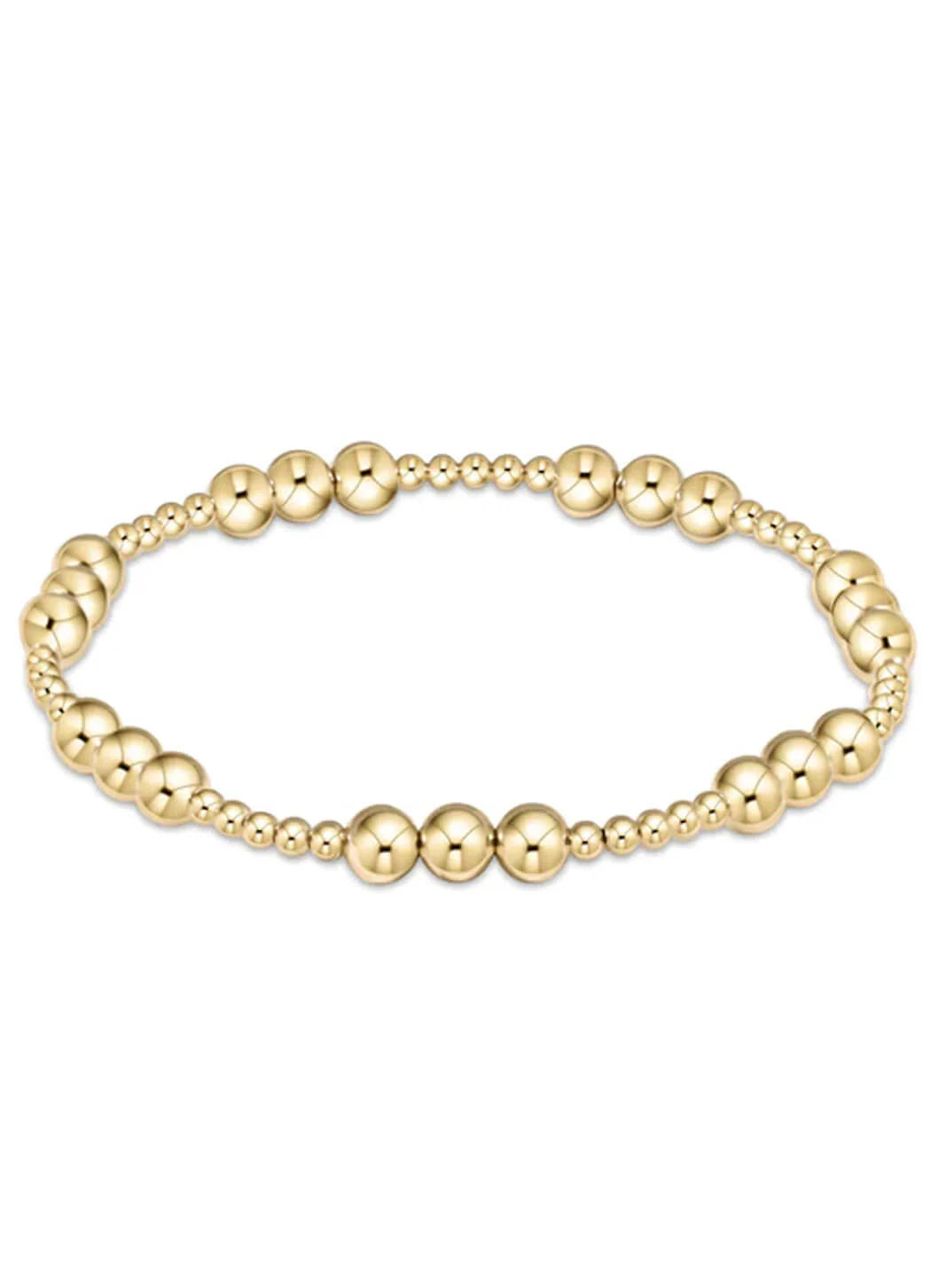 Classic Joy Pattern 5mm Gold Beaded Bracelet-EN