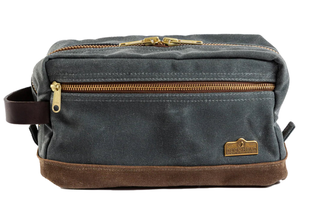 Waxed Canvas Dopp Kit - Charcoal