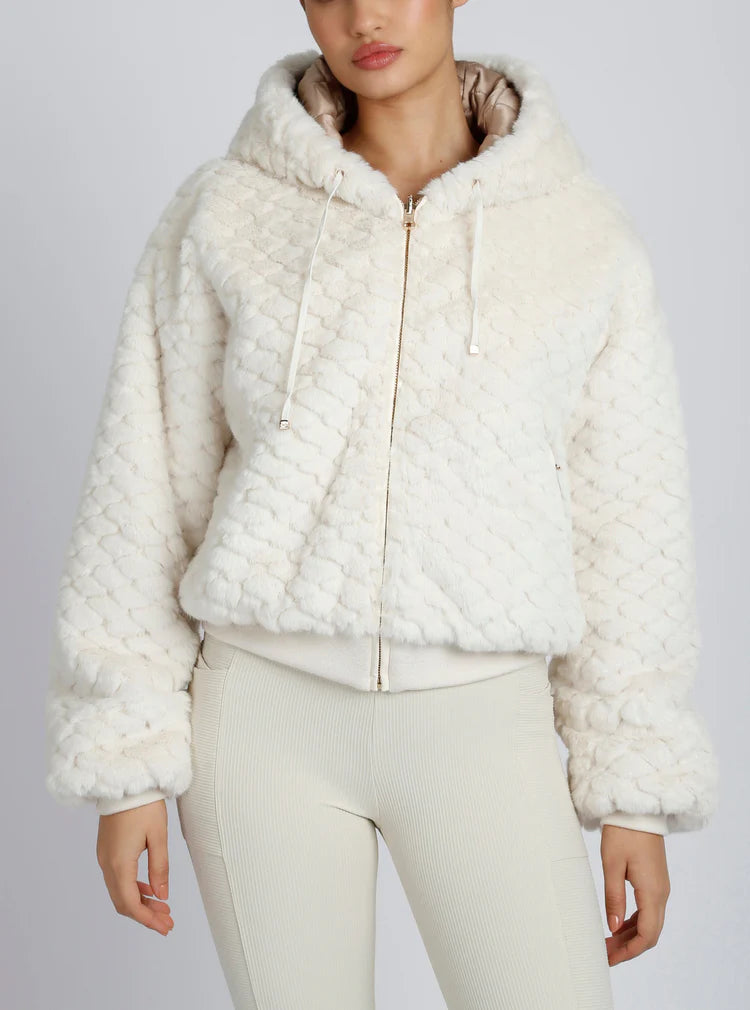 Fawn Reversable Faux Fur Hoodie