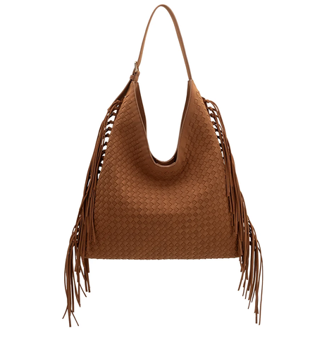 Brynlee Vegan Suede Tote-Tan