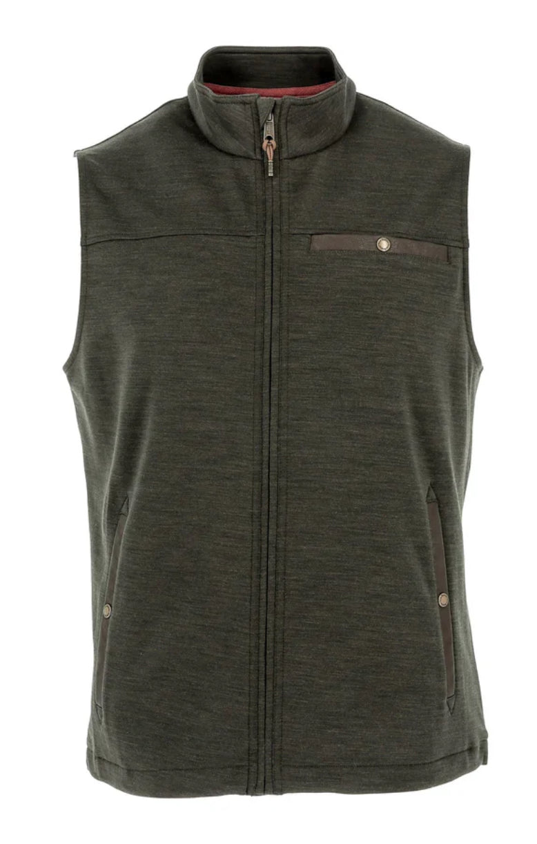 Tucker Fleece Vest - Peat Green