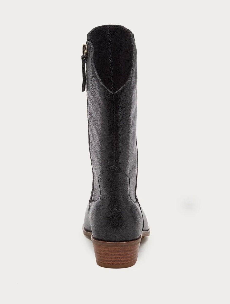 Piper Black Leather Boot