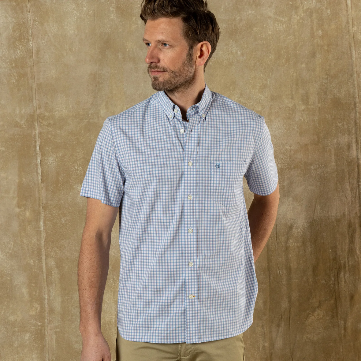 Performance Poplin Short Sleeve - Serenity Blue