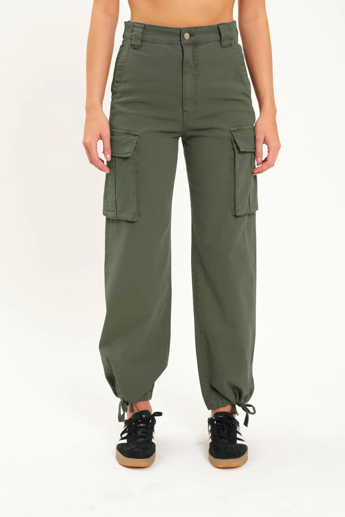 Cadet Cargo HIgh Rise Cinch Hem-Grass