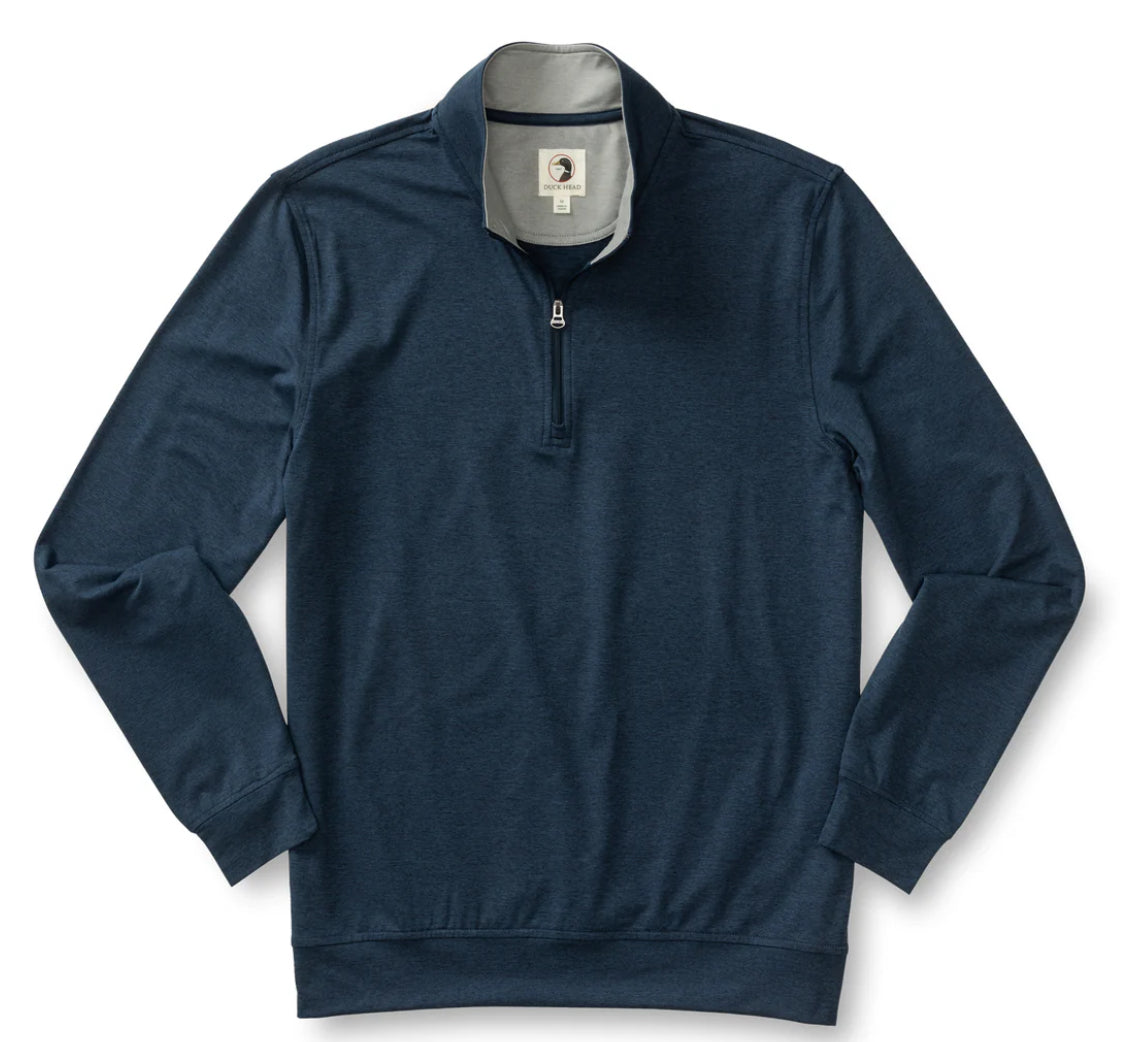 Long Drive Performance Pullover - Navy Heather