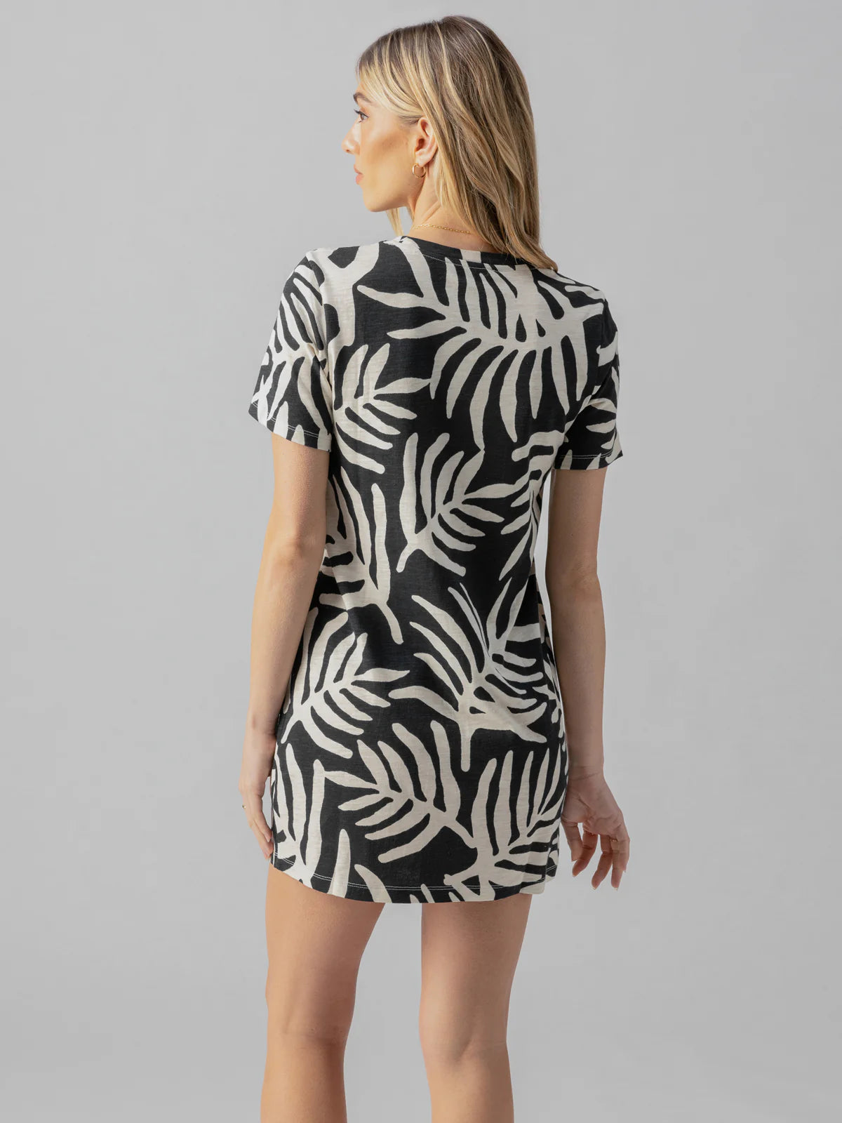 Night Palm T-Shirt Dress