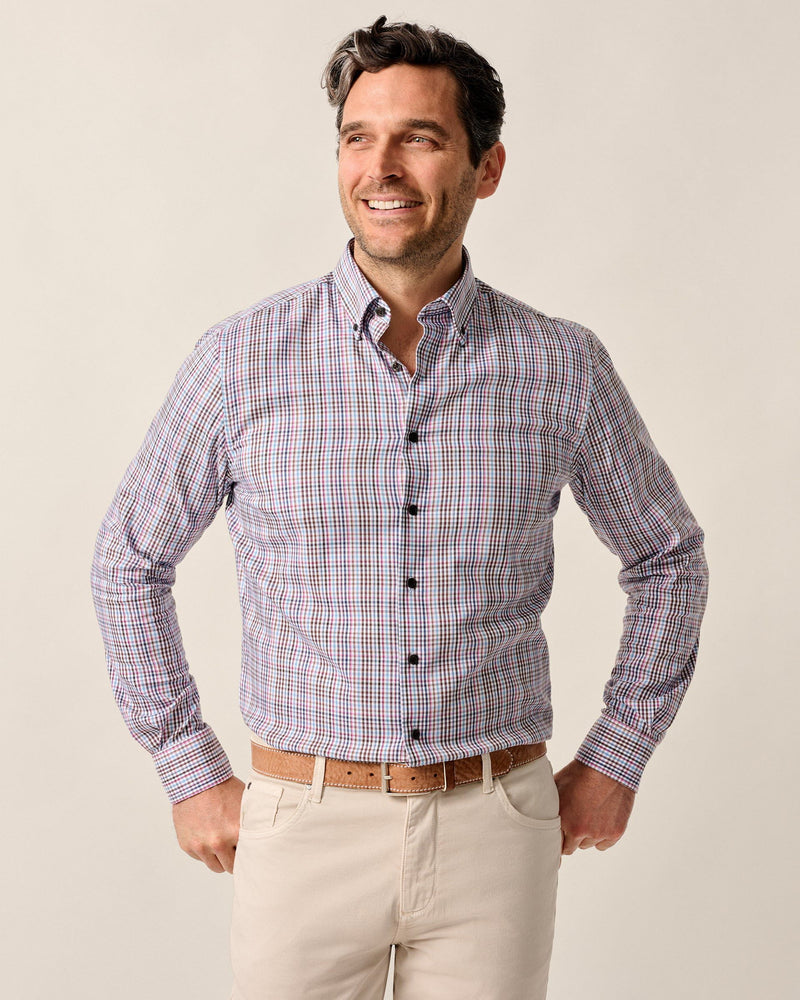 Adelson Natural Performance Button Down - Coffee