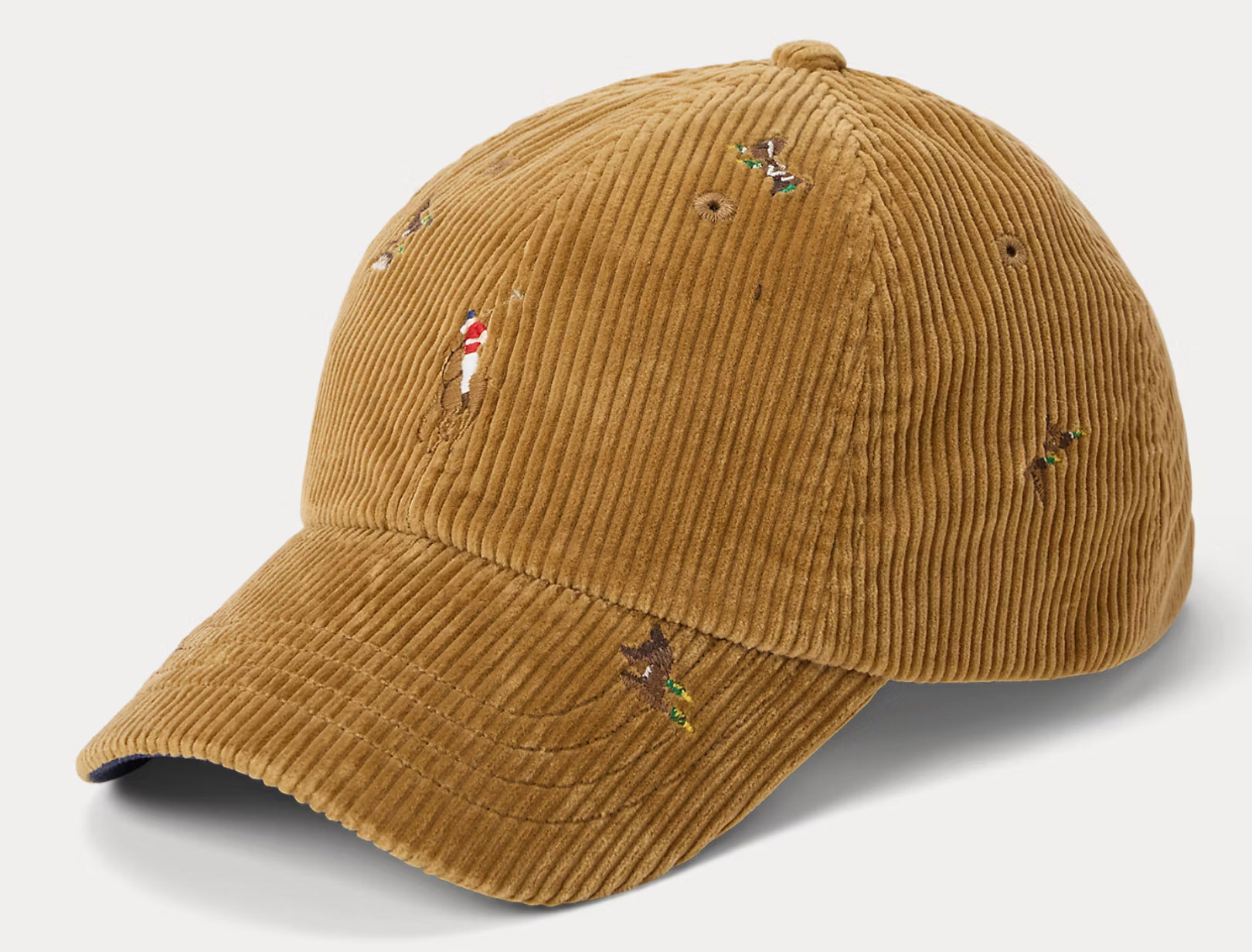 Duck Embroidered Corduroy Ball Cap