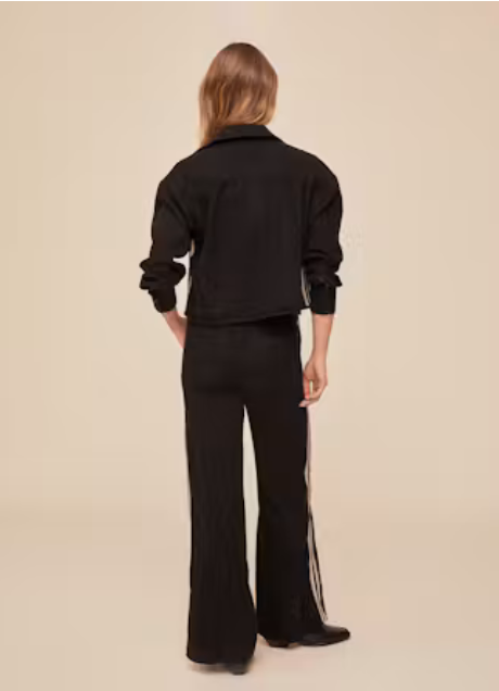 Two Pocket Crop Shirt-Vintage Black