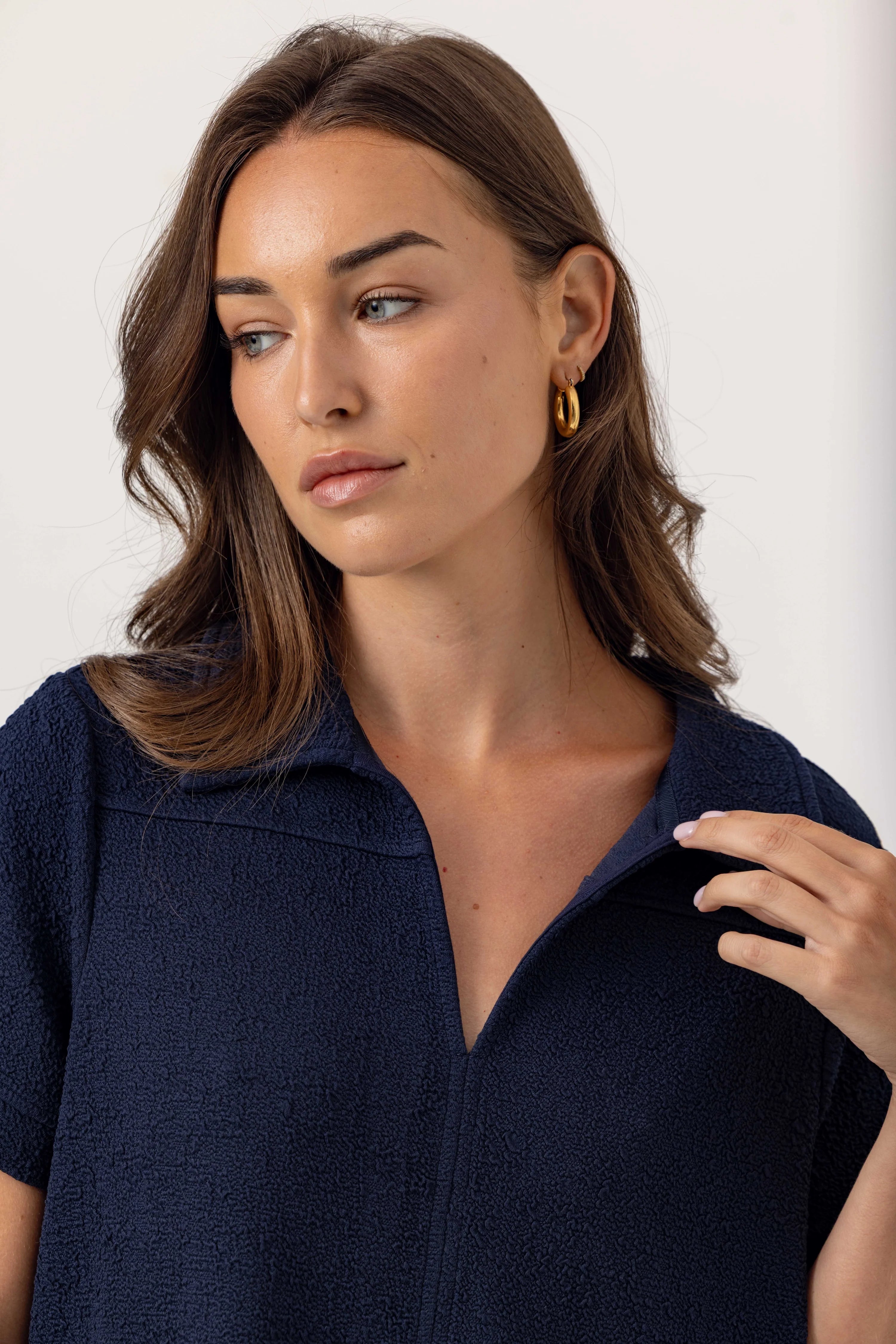 Sari Dress-Navy