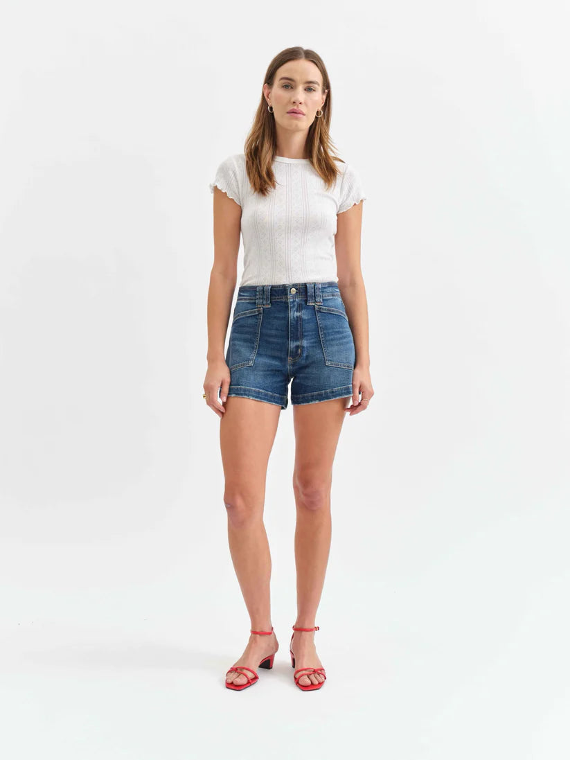 Valley Girl Front Pocket Shorts-Manhattan