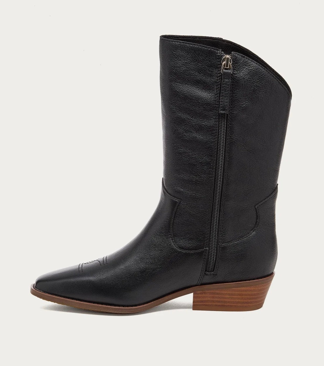 Piper Black Leather Boot