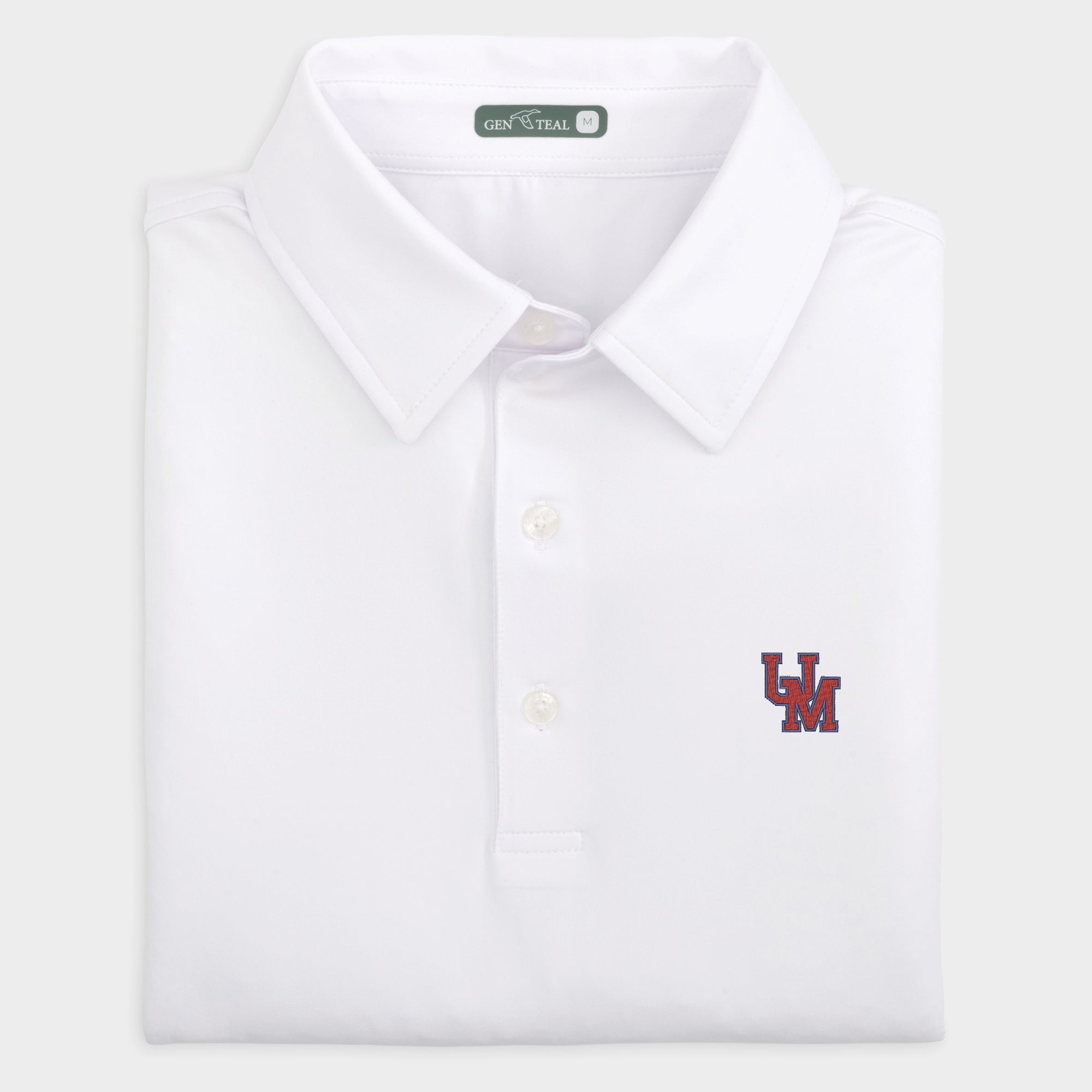 Ole Miss Solid Performance Polo - White