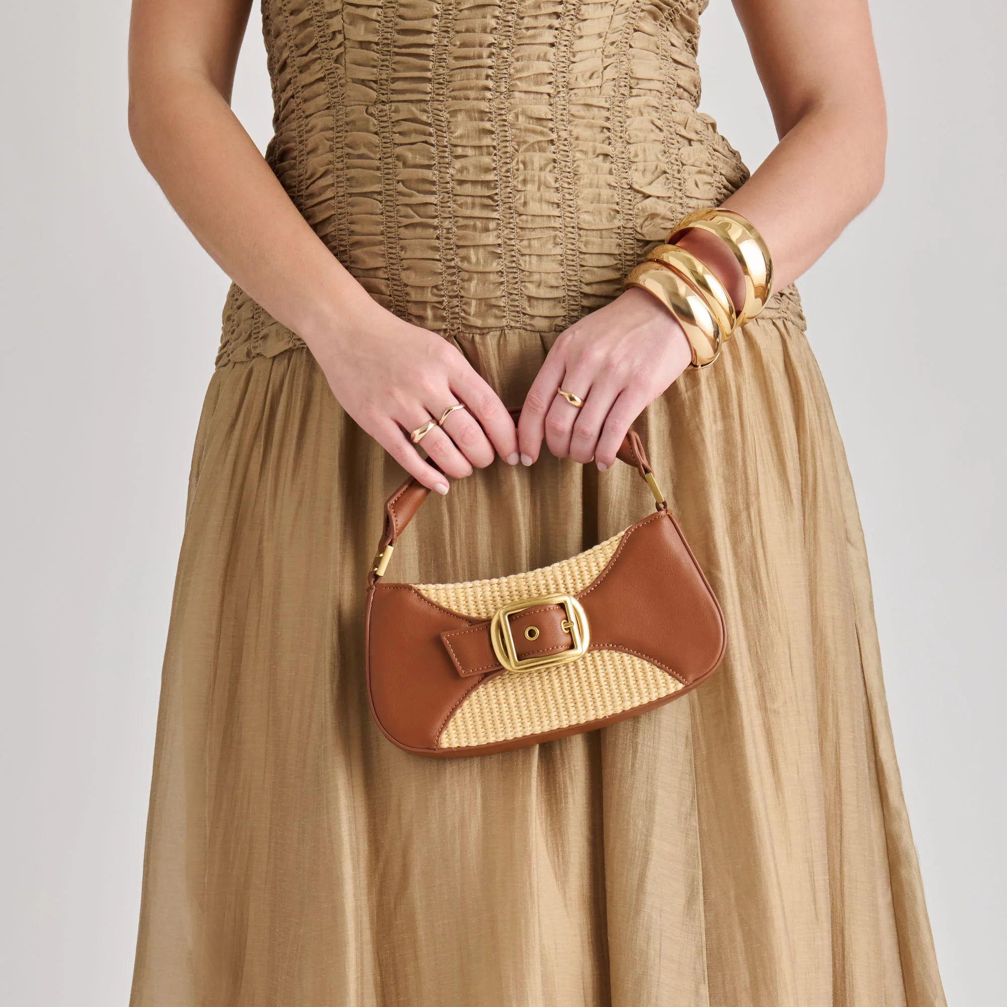 Nuala Raffia Saddle Stella Bag