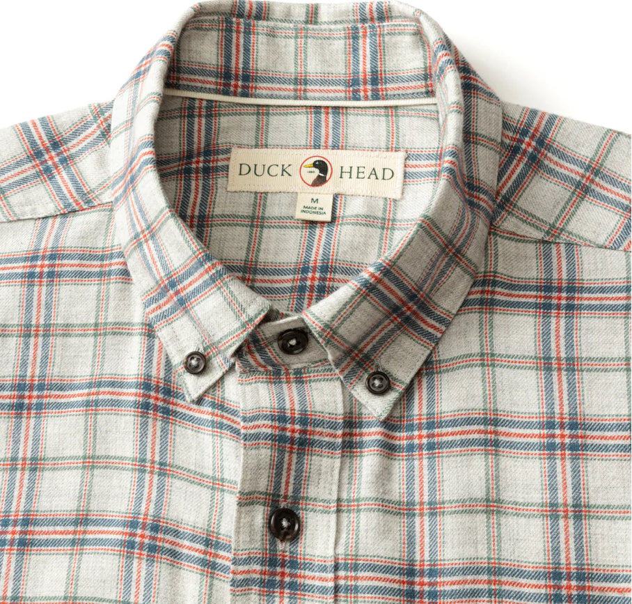 Cotton Flannel Sport Shirt - Grey Heather