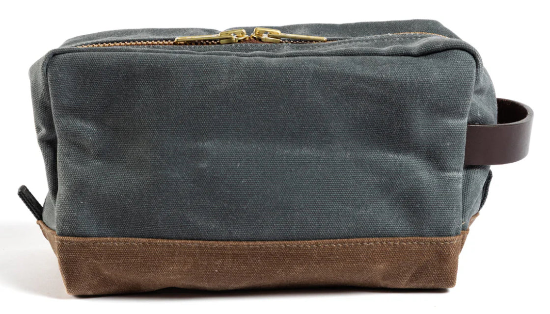 Waxed Canvas Dopp Kit - Charcoal