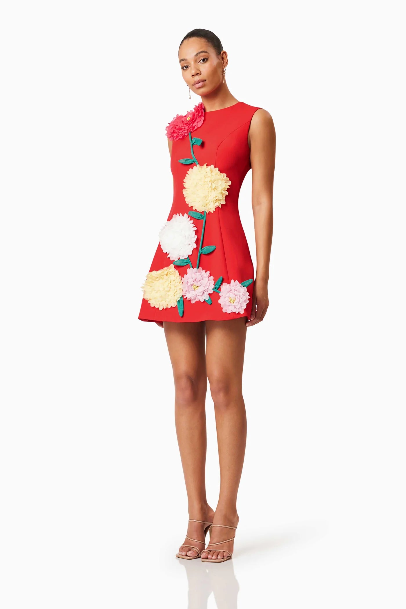 Buttercup Mini Dress-Red