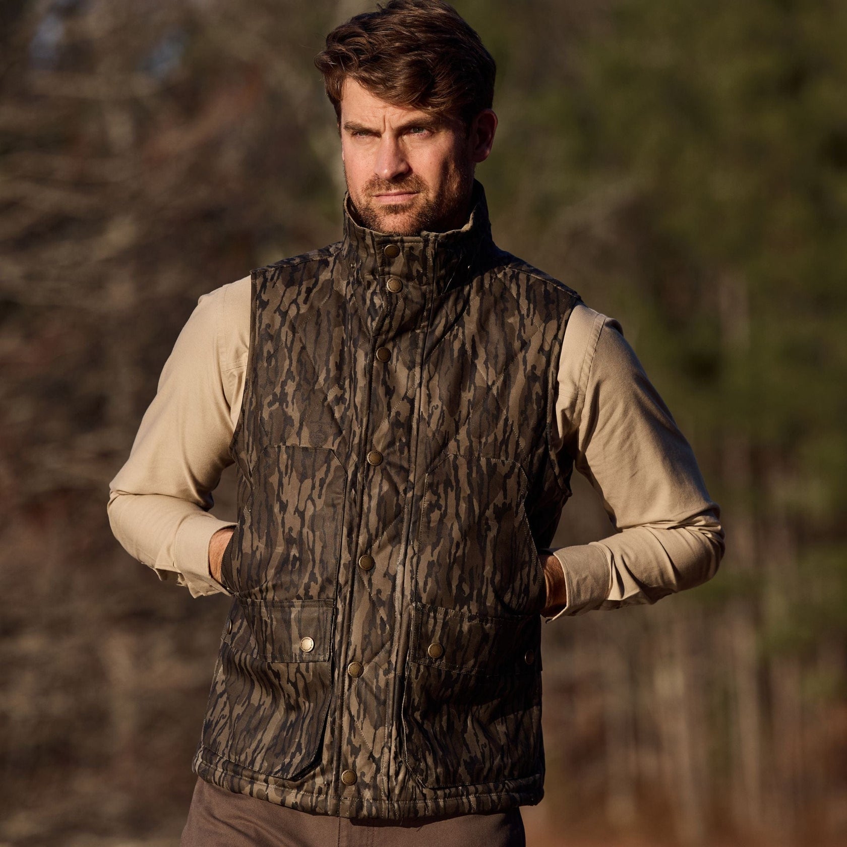 Fowler Vest in Mossy Oak Original Bottomland