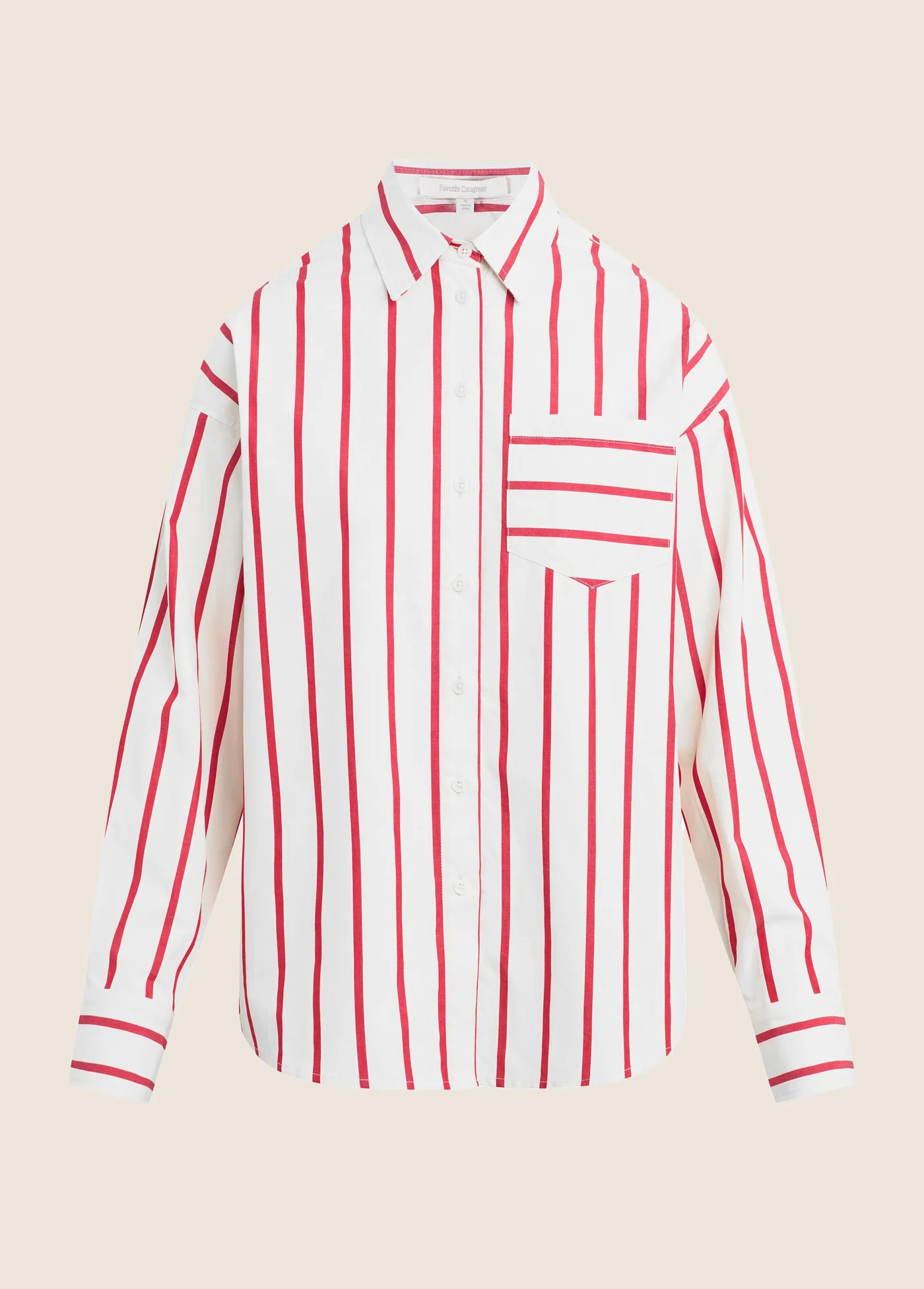 The Beau Shirt-White/Crimson
