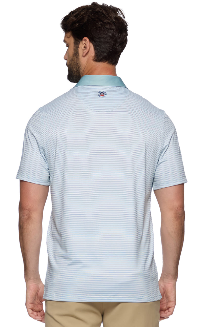 Kiawah Contrast Collar Polo - Sage