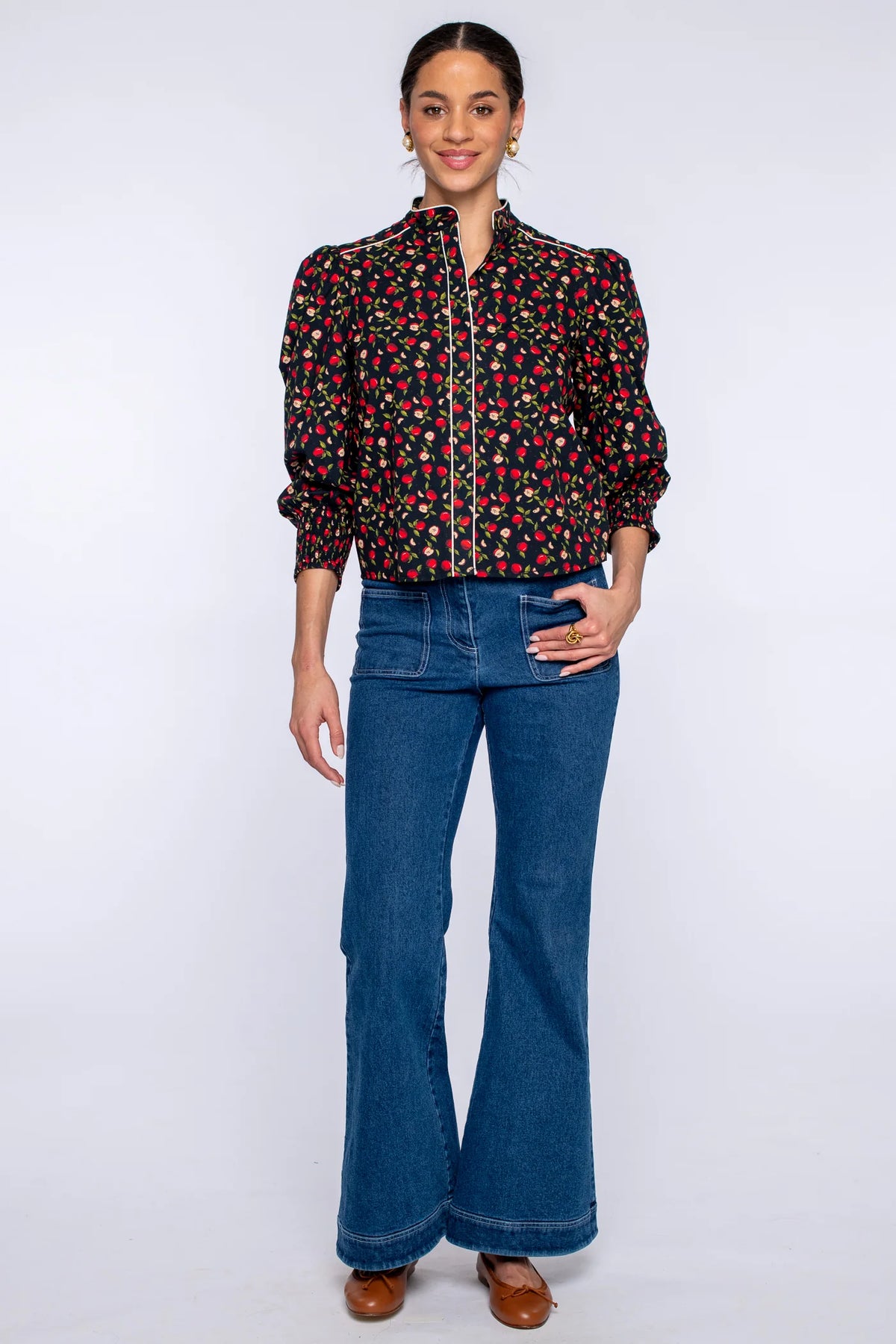 Emily Top LS -Apples