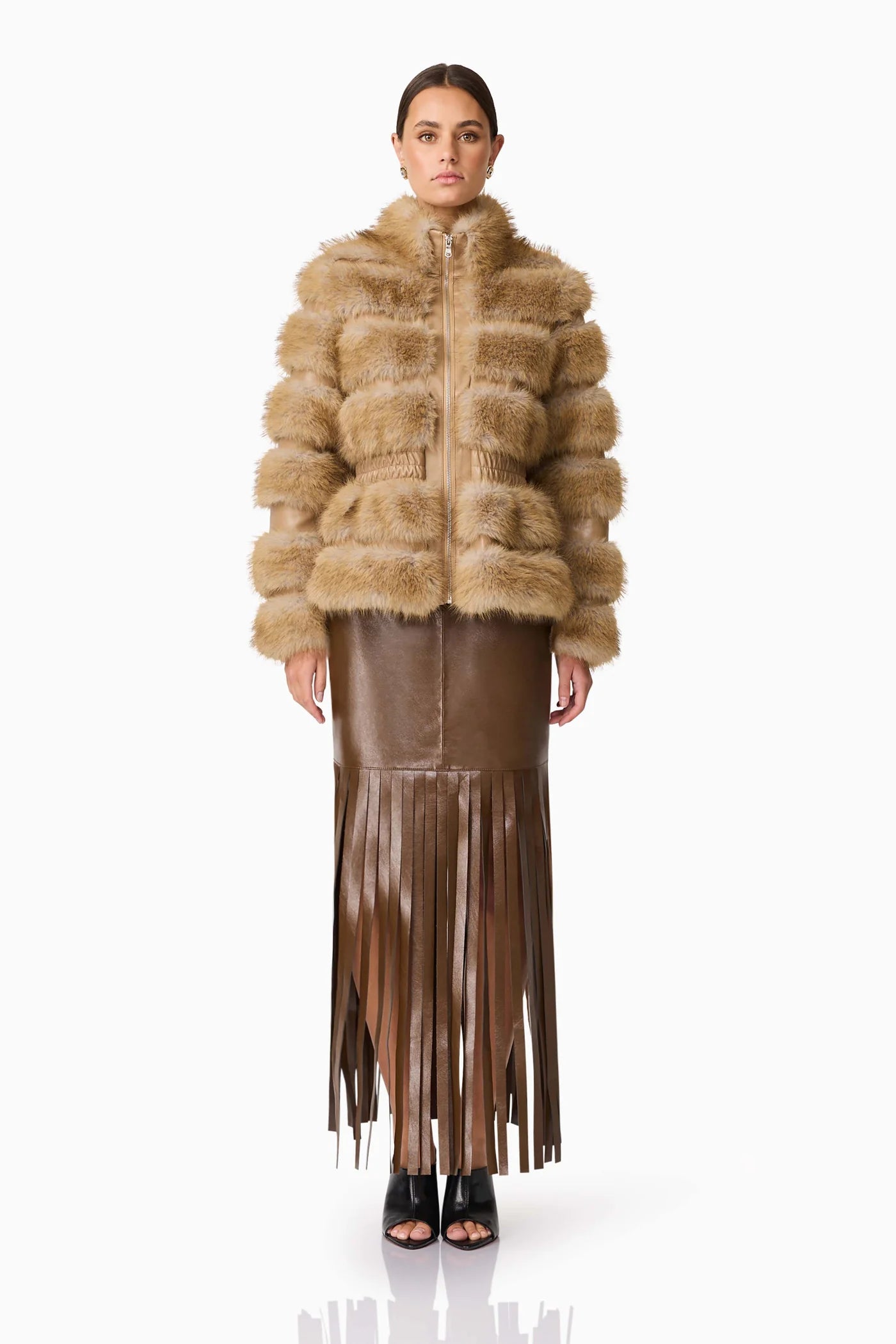 Aisling Faux Fur & Leather Jacket