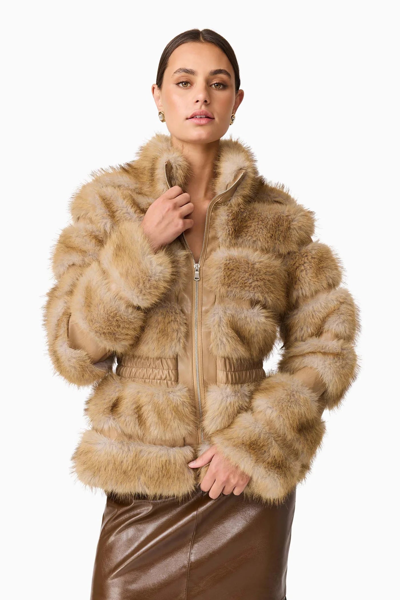Aisling Faux Fur & Leather Jacket