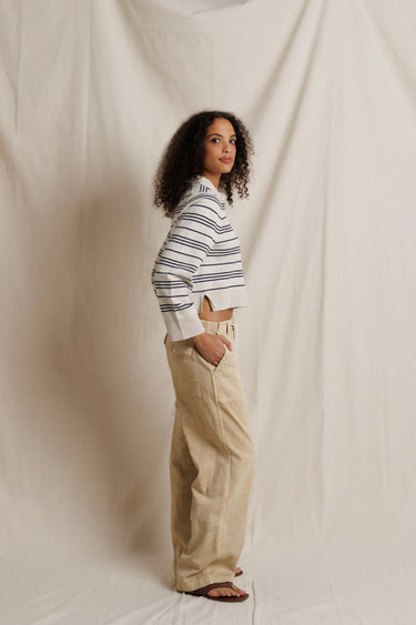 Ximena Stripe Cotton Cashmere Sweater