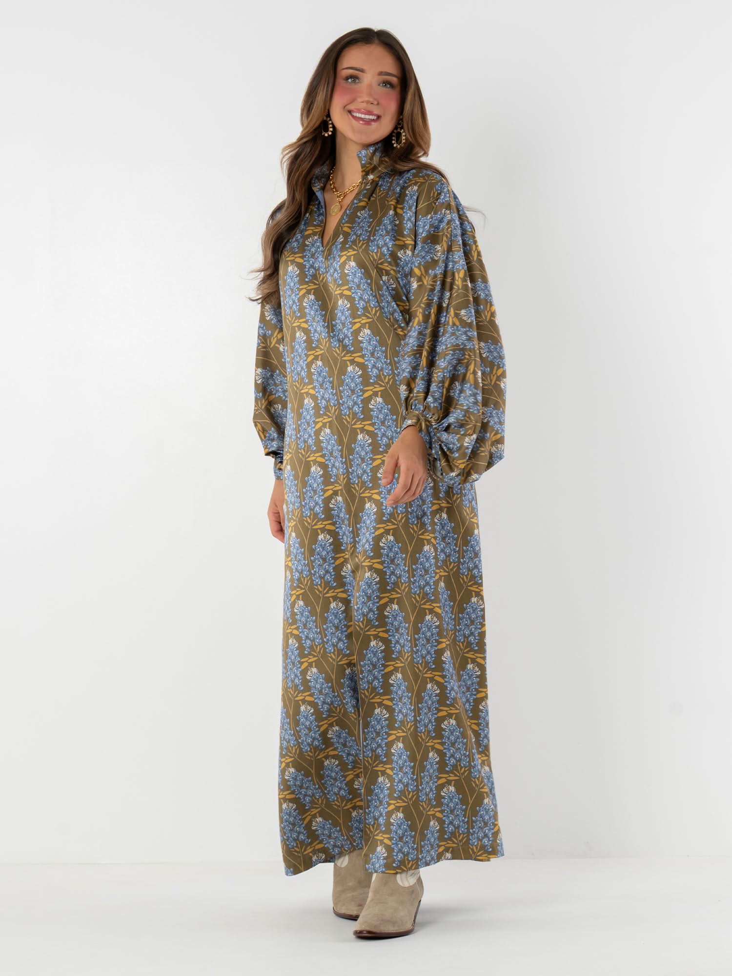 Fiona Dress-Blue Bonnet