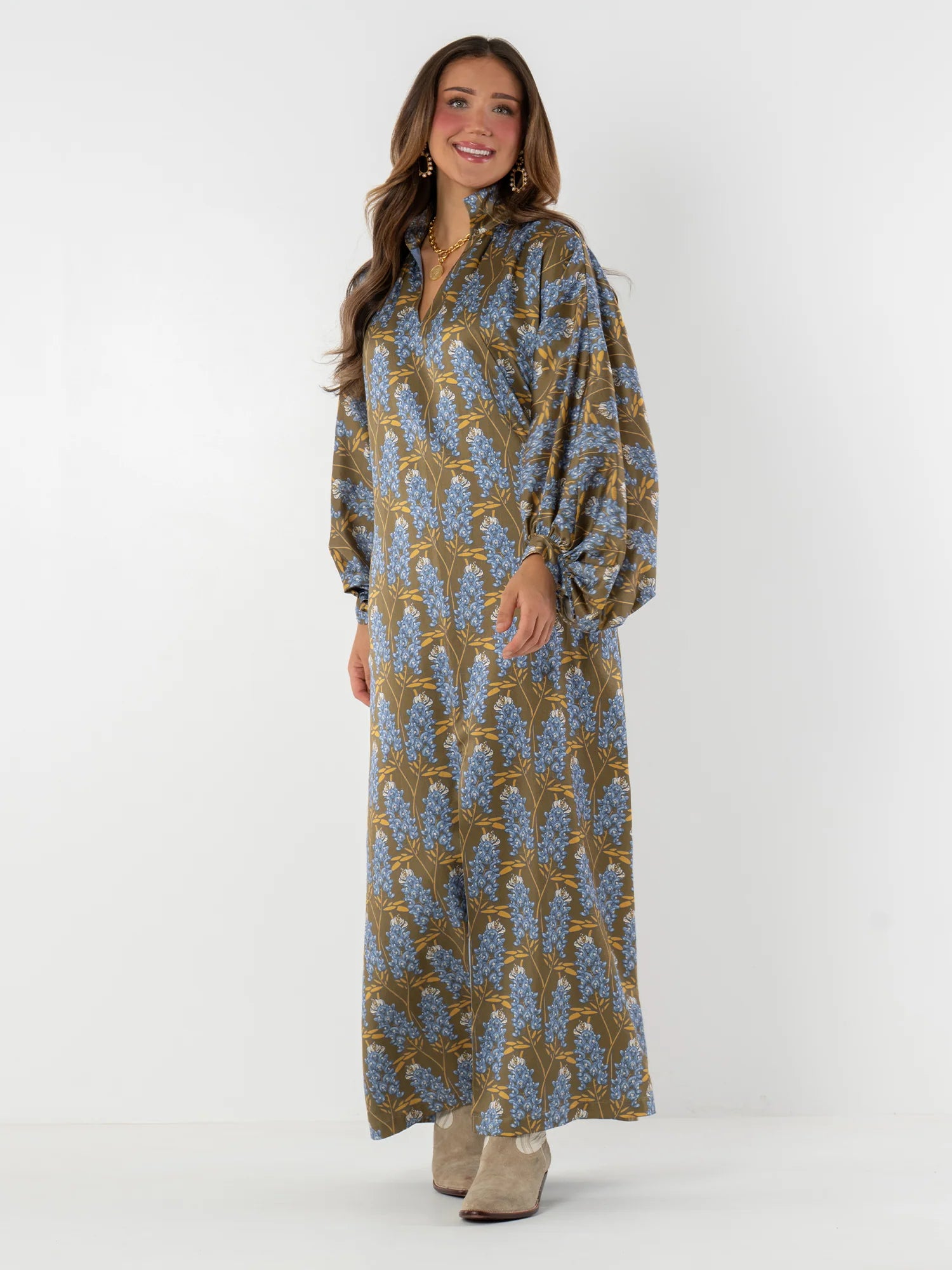 Fiona Dress - Blue Bonnet