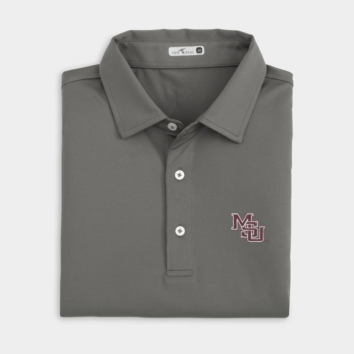 MSU Solid Performance Polo - Dark Charcoal