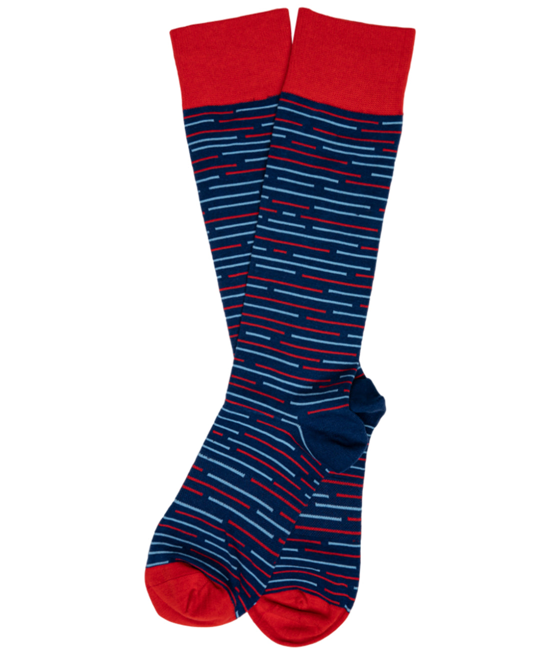 Navy Broken Stripe Dress Sock