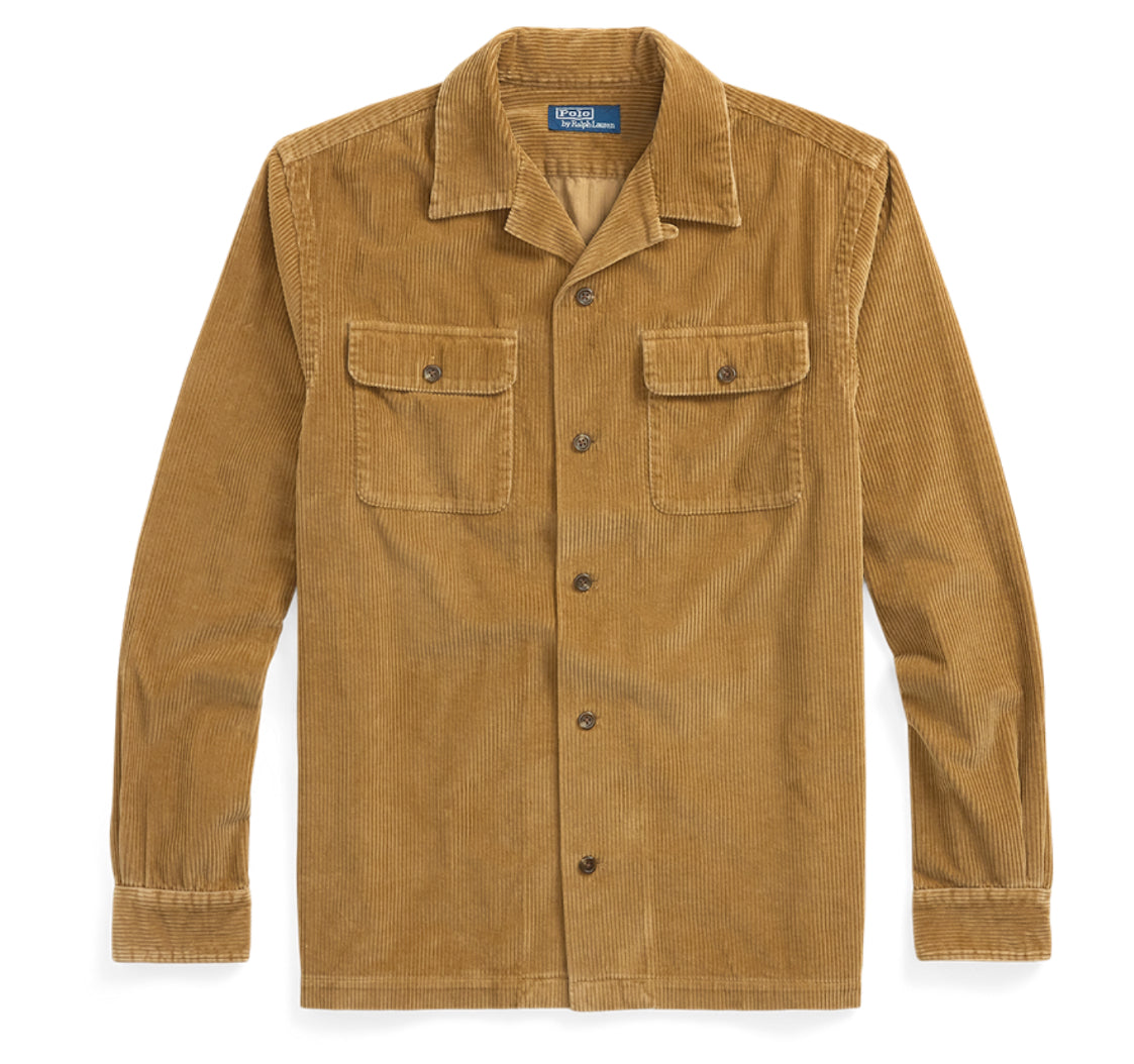 Corduroy Shirt Jacket - RUSTIC TAN