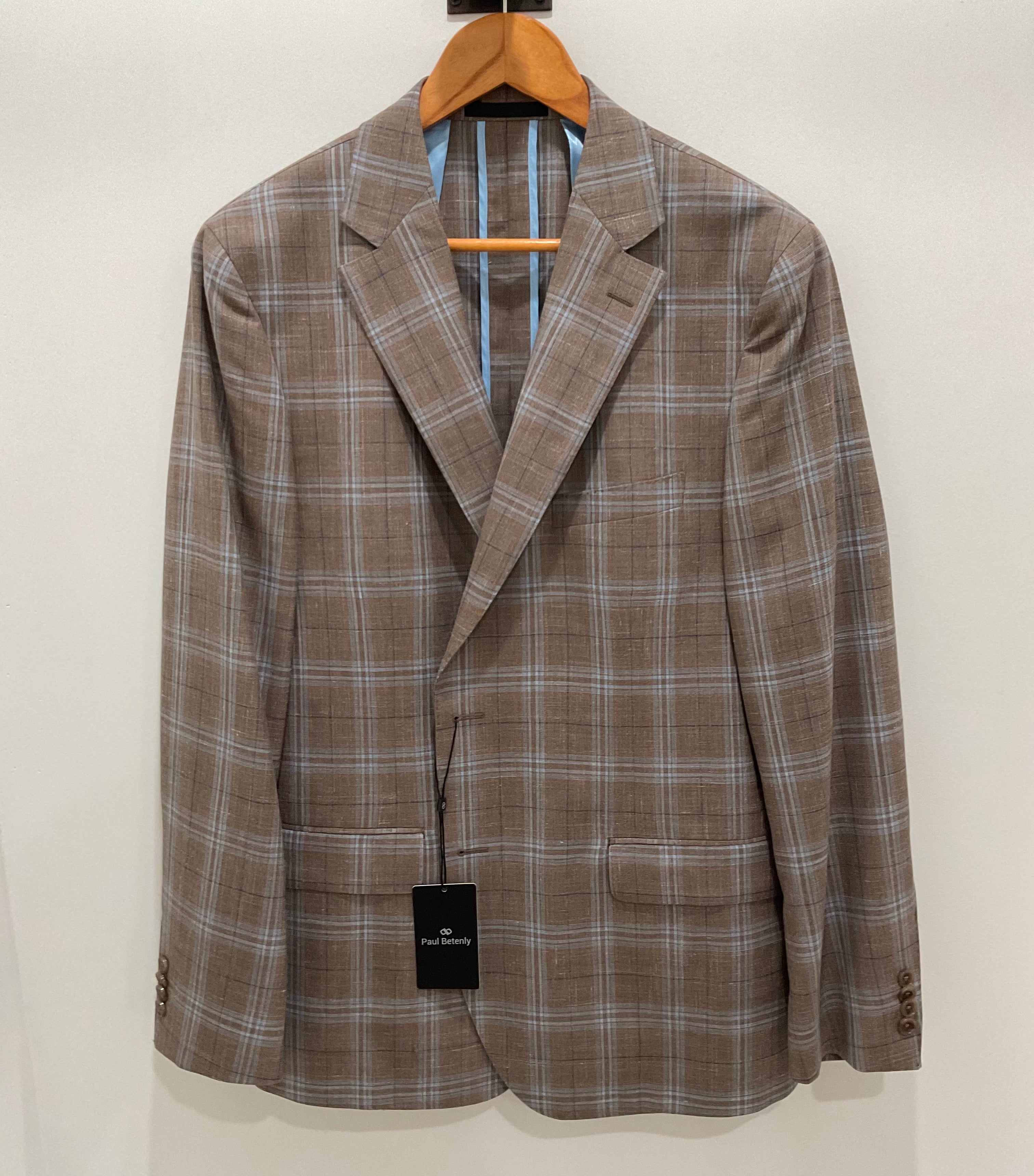 Latte Plaid Sport Coat