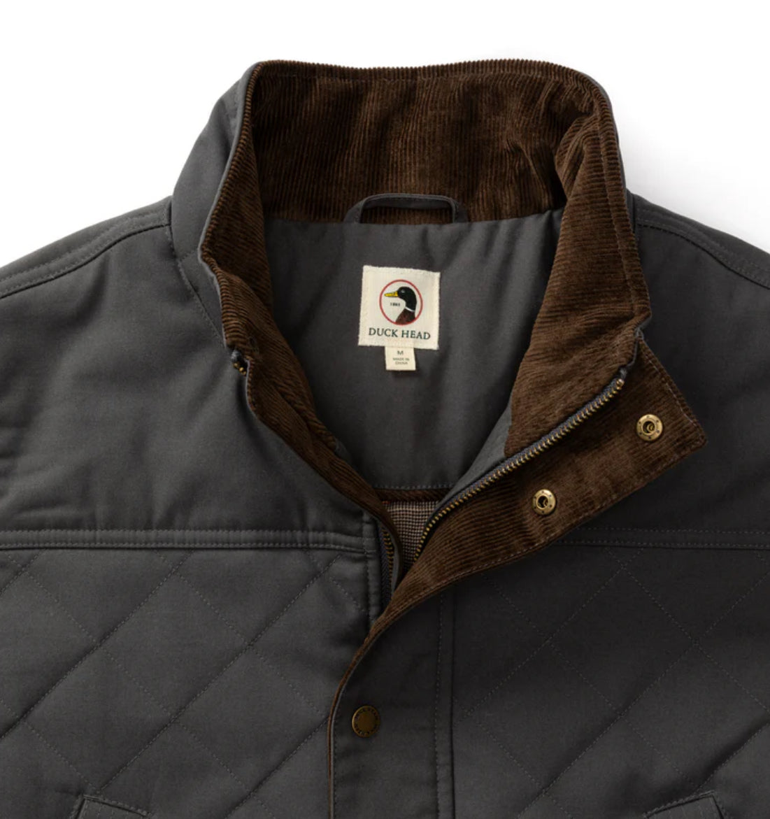 Waxed Quilted Duck Vest - Magnet Grey